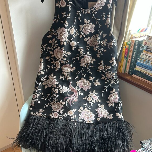 Kate Spade Madison Avenue Fantastic Dress with Feathers! Size 14! - Picture 7 of 11